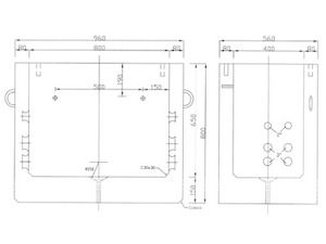 <電信中A型小手孔 800X400X650mm>