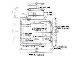 <電信新零號人孔群圖-預鑄電纜人孔剖面圖>